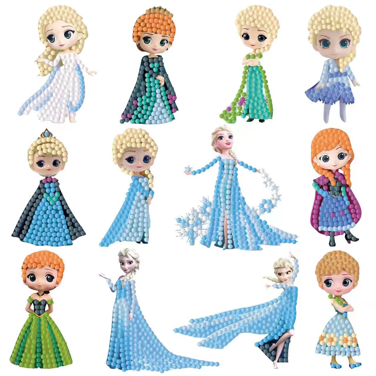 Kingdom Kids Education - Pegatinas de Diamantes 5D de Princesas