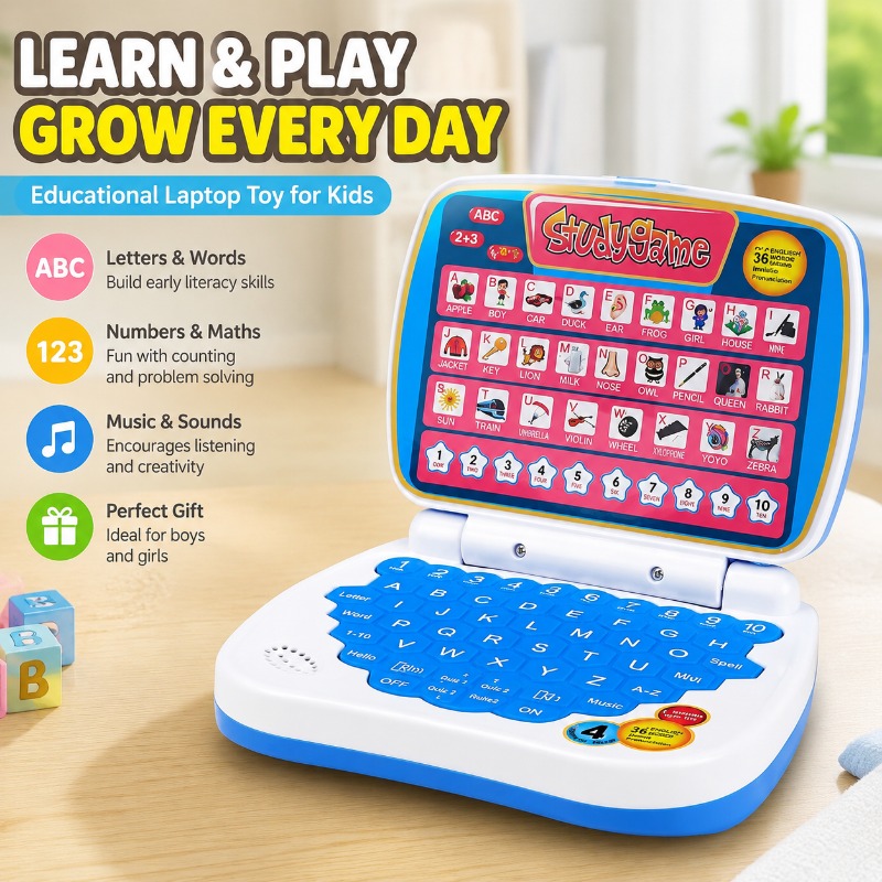 Kids Education Laptop - Mini Laptop de Simulación, Juguete Educativo