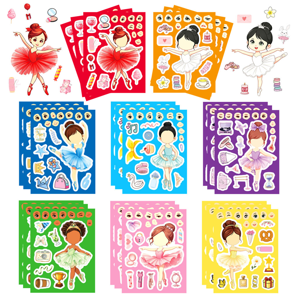 8 Hojas de Pegatinas de Niña B - Kids Education Store reseña y precio