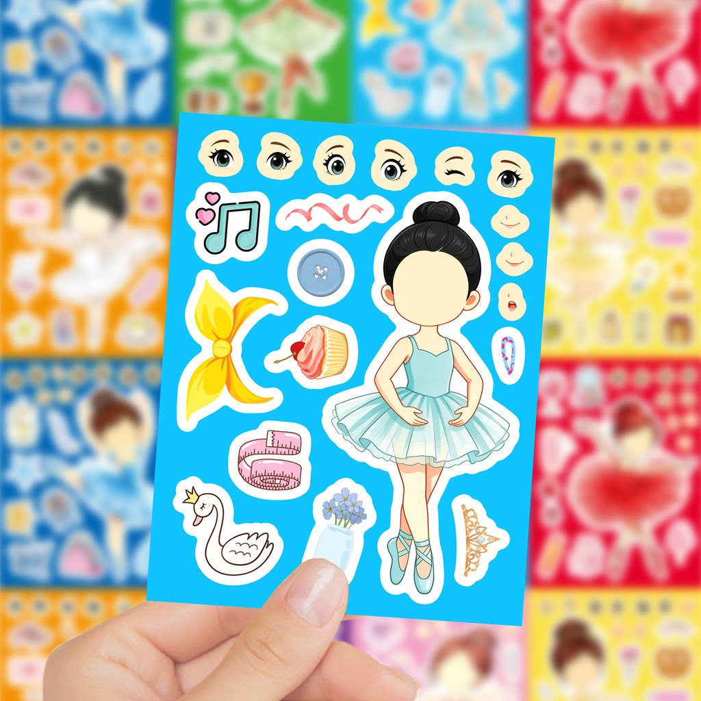 8 Hojas de Pegatinas de Niña B - Kids Education Store reseña y precio